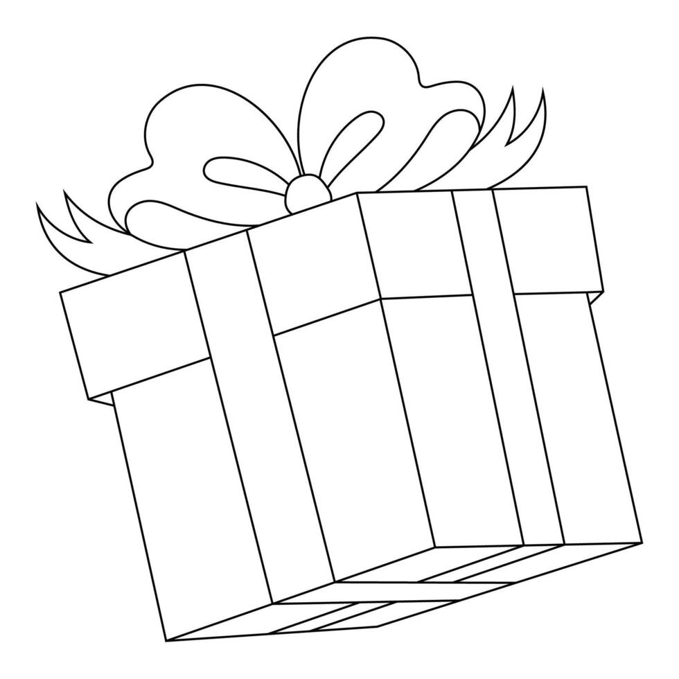 Cartoon gift box vector