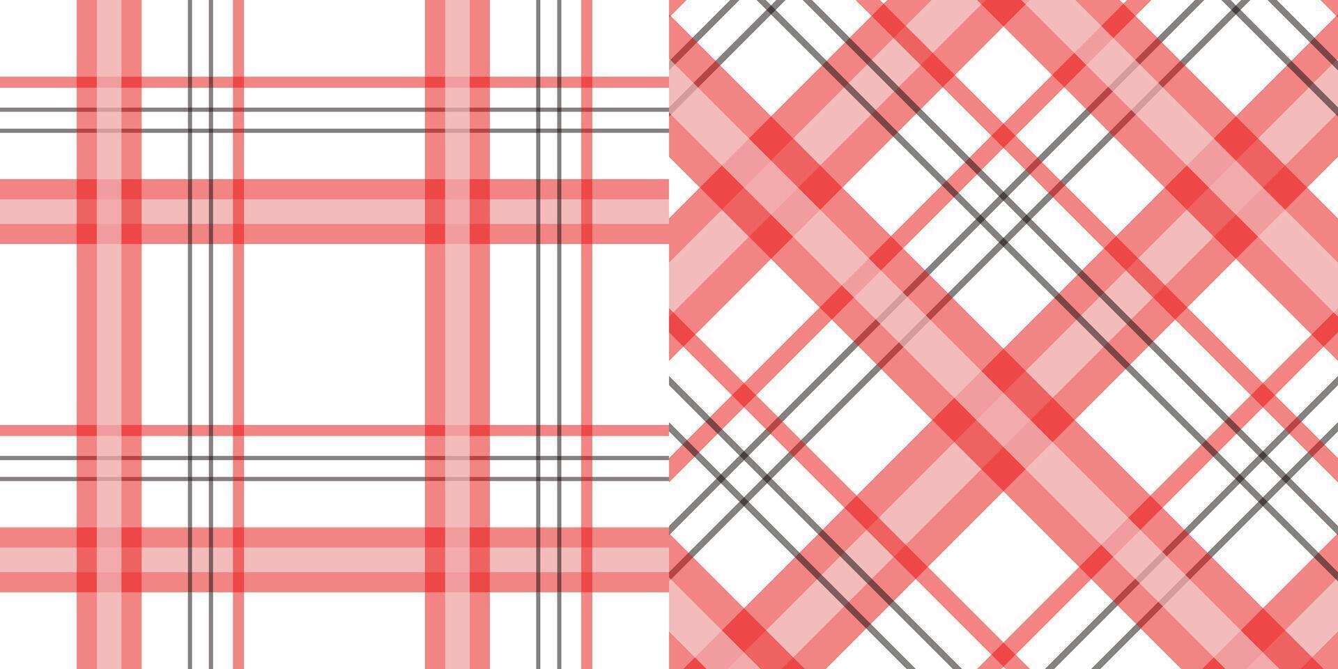 Red and Black Plaid Checkered Textile Pattern Design vector
