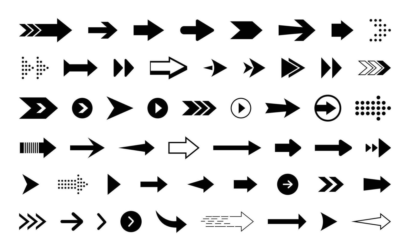 Black Right arrow icon set. modern simple arrows. arrow . Flat style icons. illustration vector