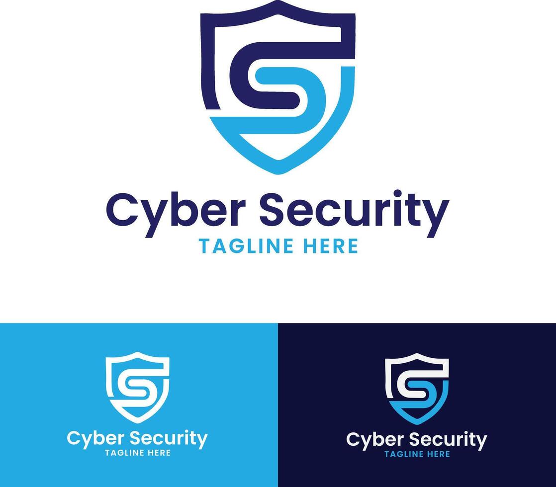 Cyber Security Shield Logo Letter cs sc Shield Logo vector