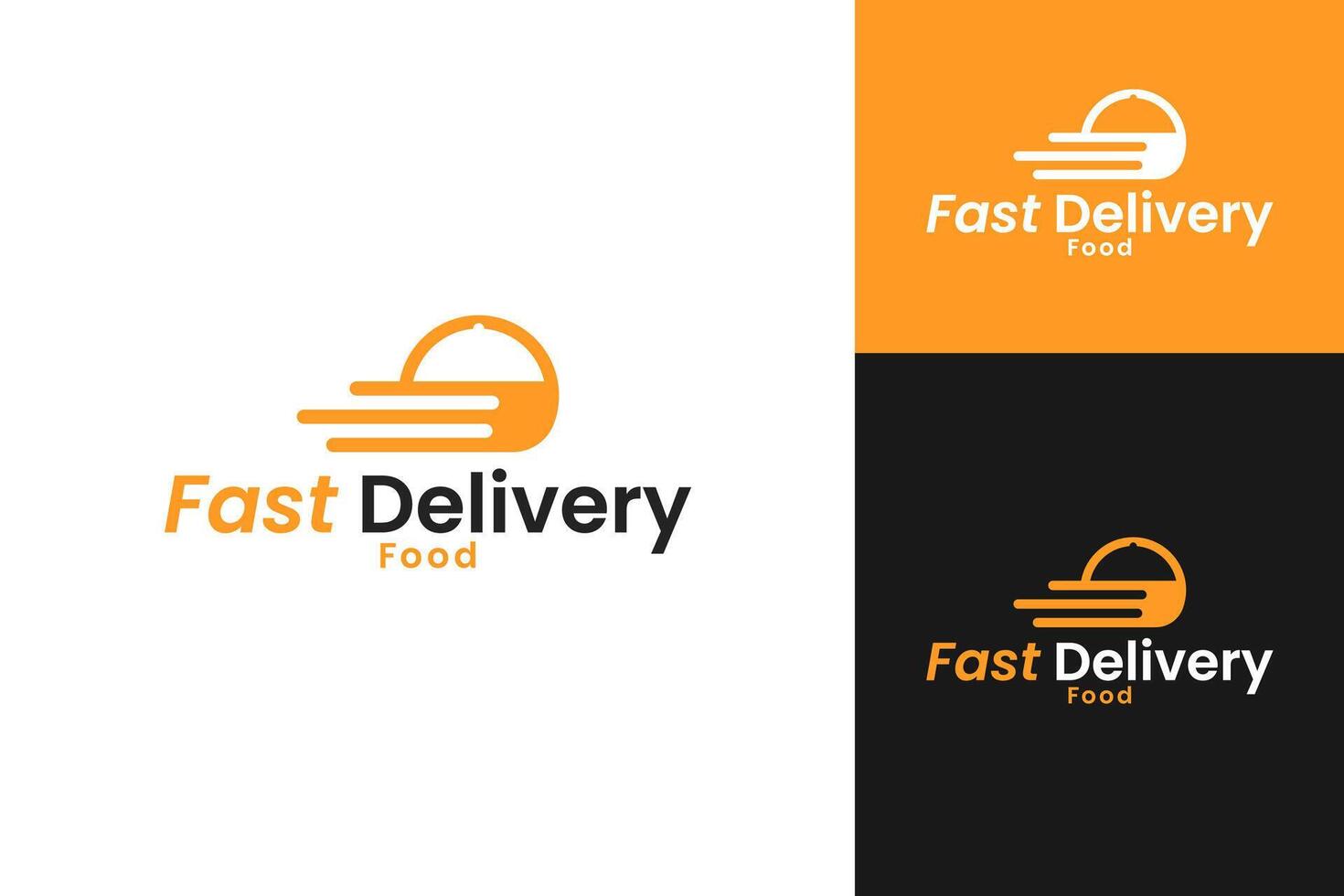 Fast food delivery logo design template illustration vector