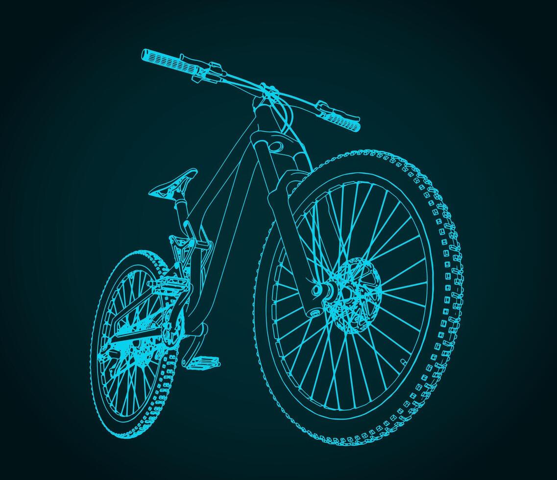 Freeride mtb bike illustration vector