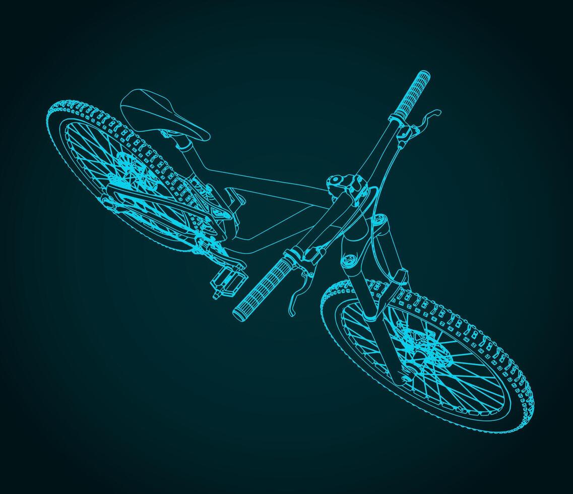 Freeride mountain bike vector