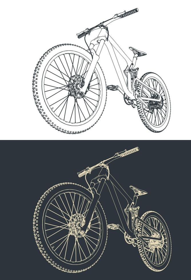 Freeride mtb bike vector