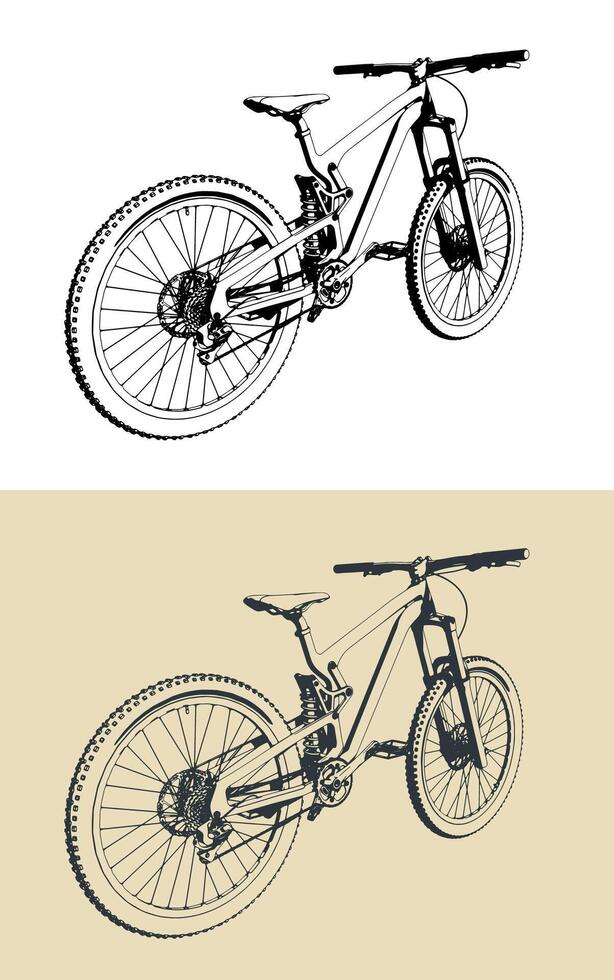 Freeride mountain bicycle vector