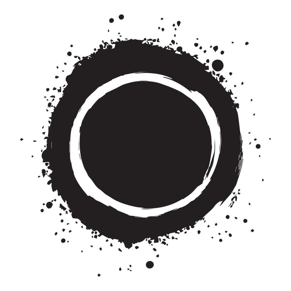 black and white circle with a white spot in the center vector