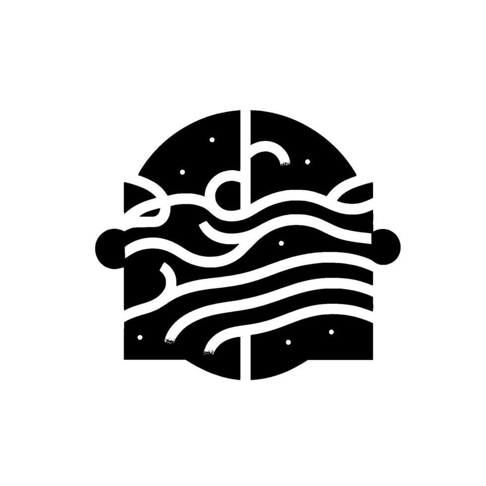 Abstract black and white with geometric shapes, curves and parallel lines, evoking a sense of puzzle or symmetry with a stylized oceansky concept. vector