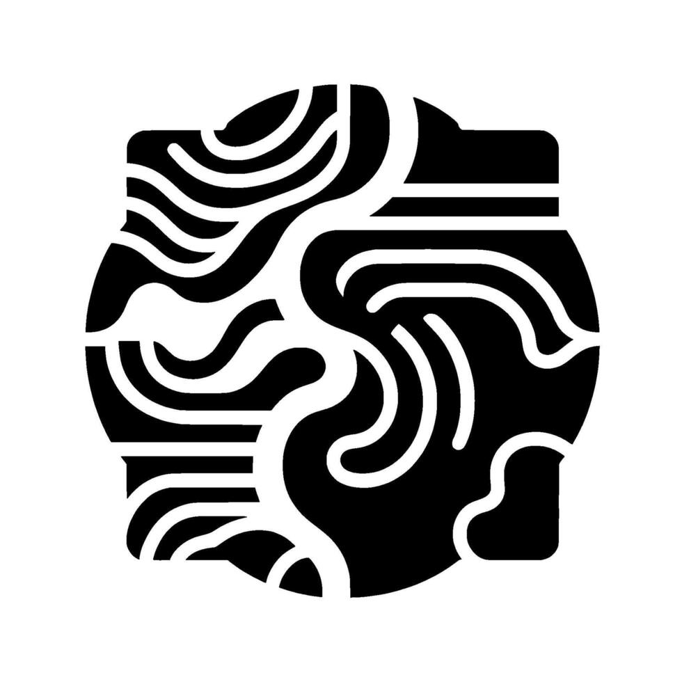 Abstract black and white within a rounded, boxlike shape, featuring flowing lines and organic patterns. vector