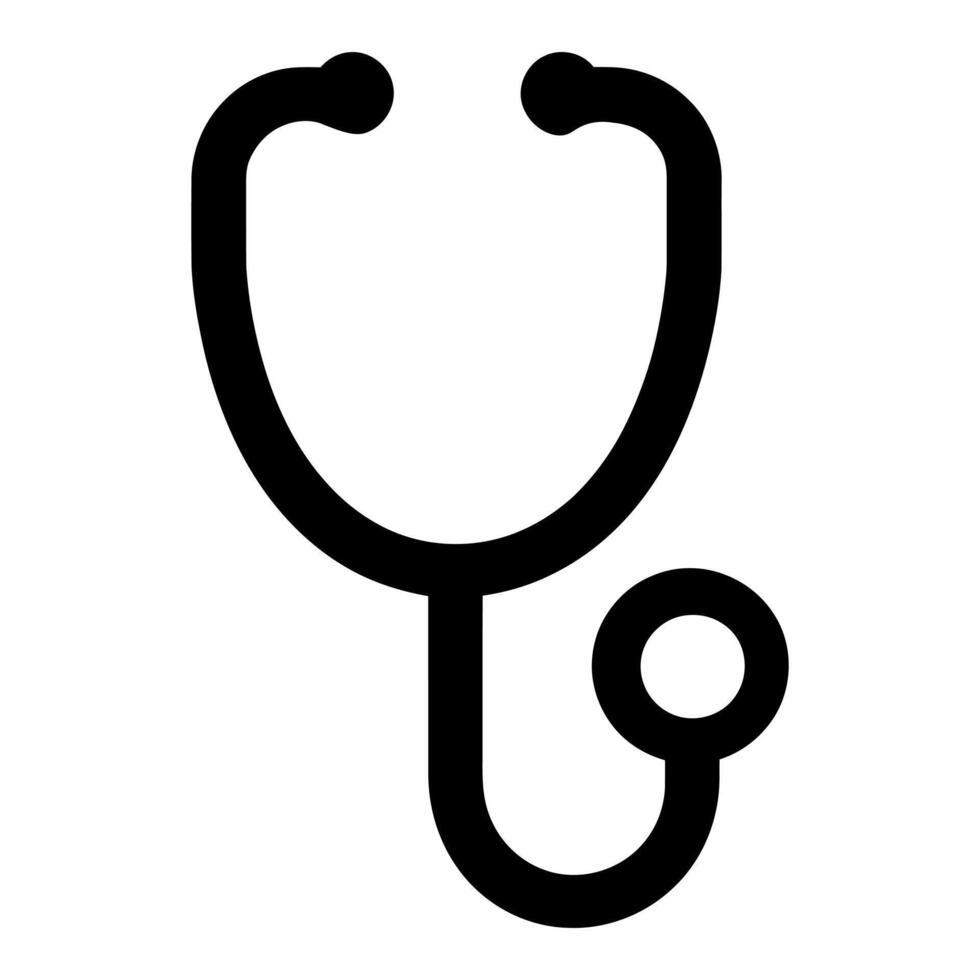 Simple silhouette stethoscope vector