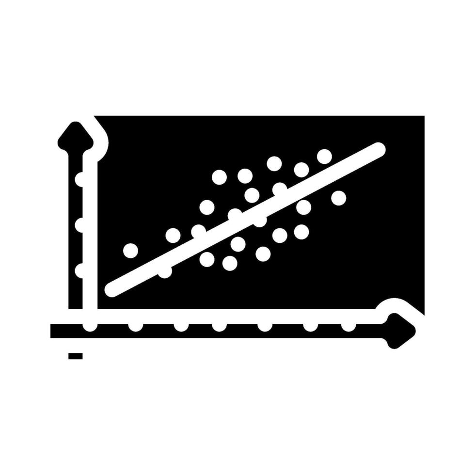 predictive analytics graph ai integration glyph icon illustration vector