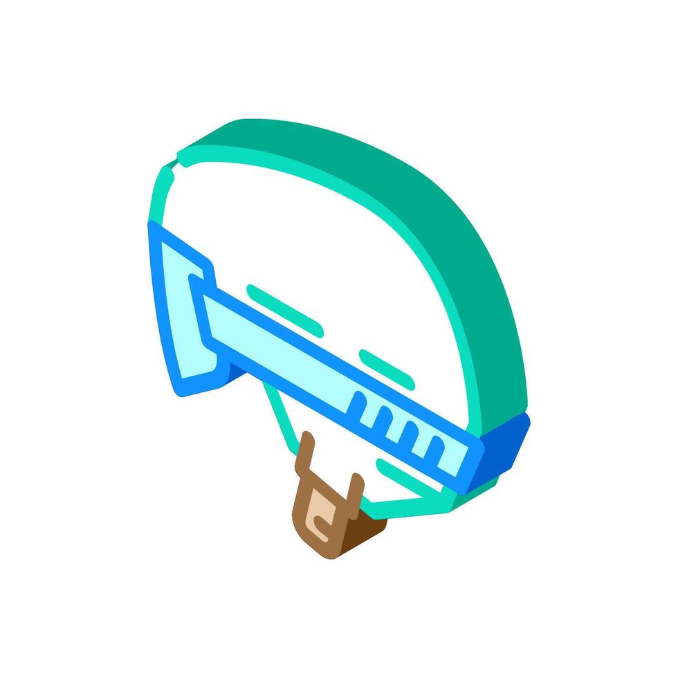helmet ski winter skiing isometric icon illustration vector