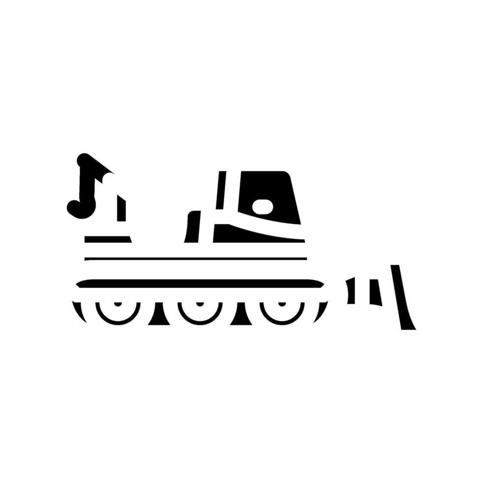snow groomer machine ski resort glyph icon illustration vector