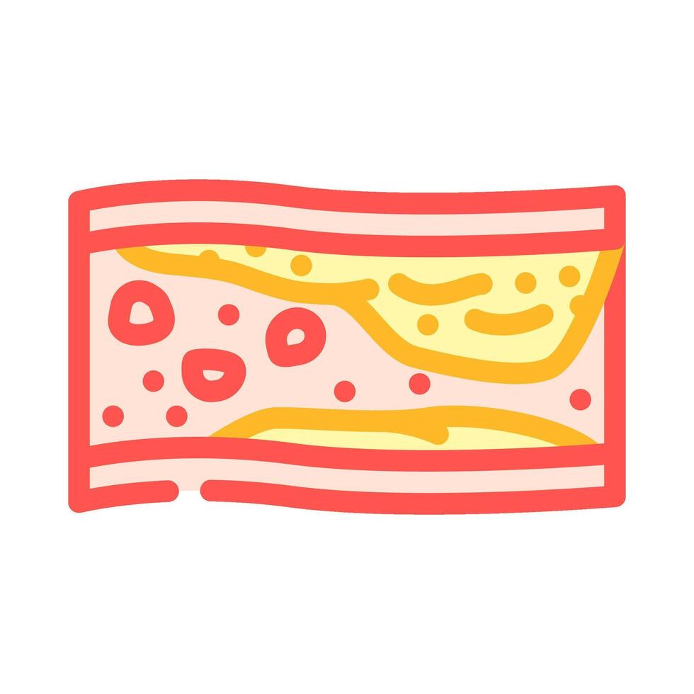 atherosclerosis cardiology disease color icon illustration vector