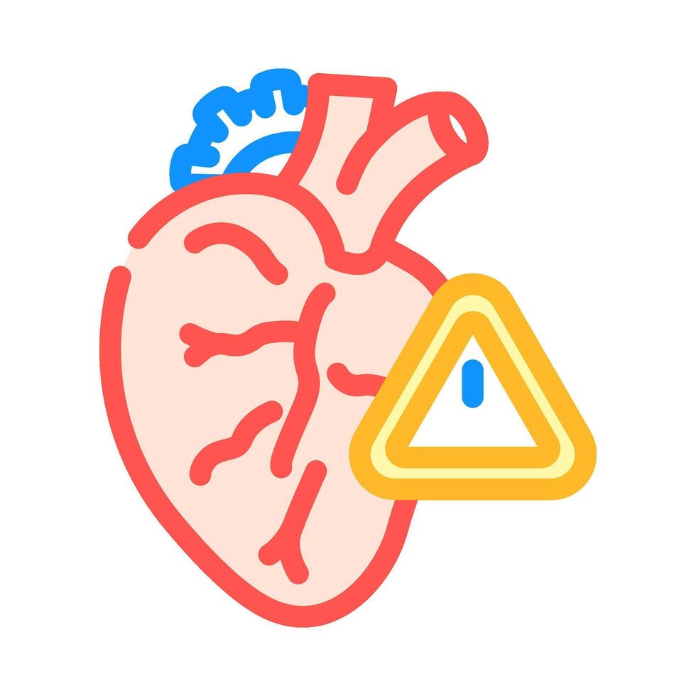 congenital heart disease cardiology color icon illustration vector