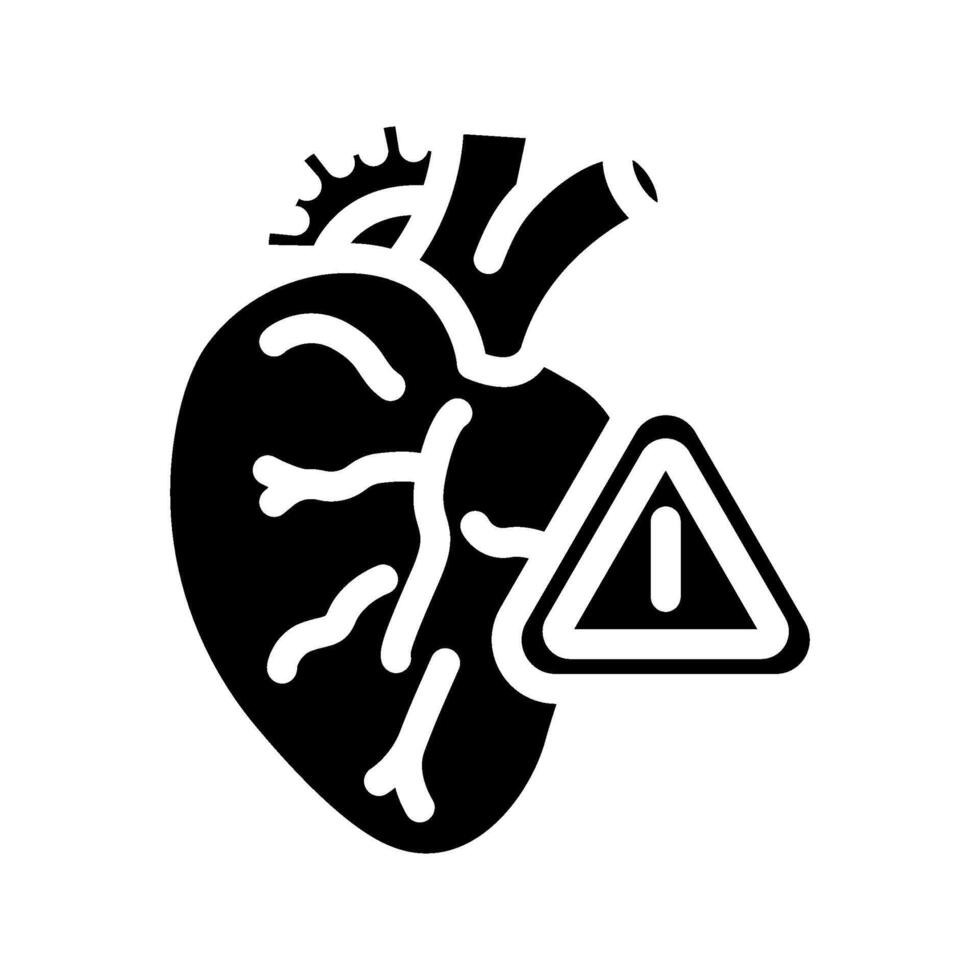congenital heart disease cardiology glyph icon illustration vector