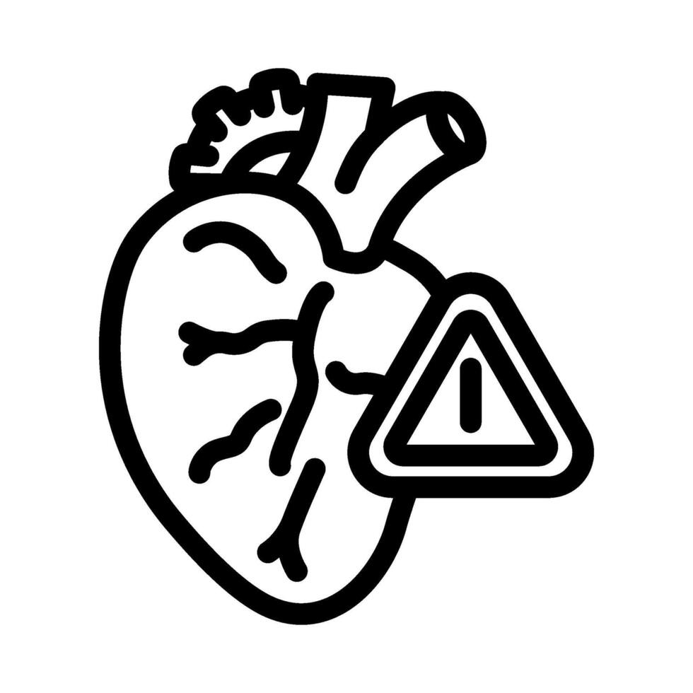 congenital heart disease cardiology line icon illustration vector