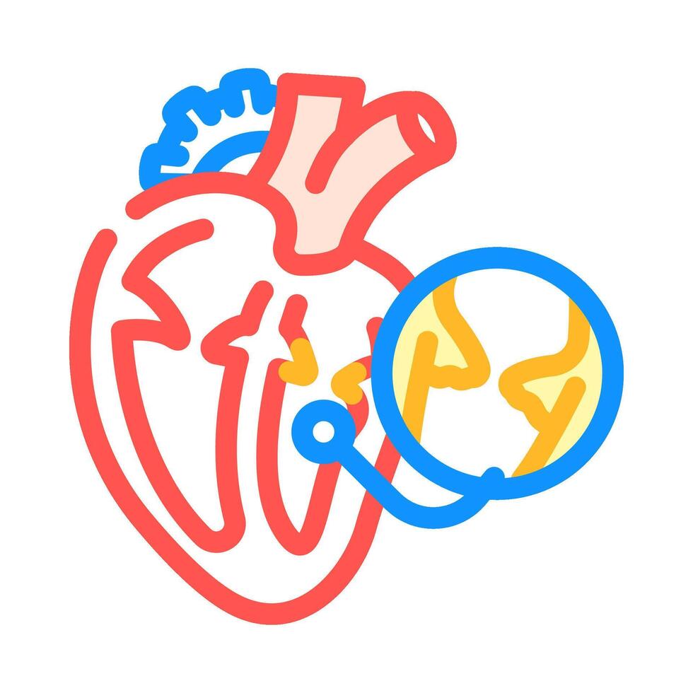 endocarditis cardiology disease color icon illustration vector