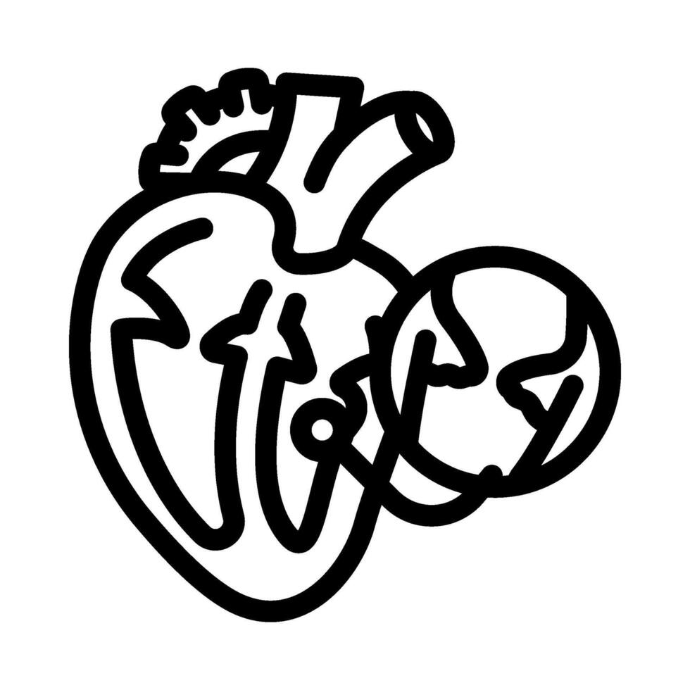 endocarditis cardiology disease line icon illustration vector
