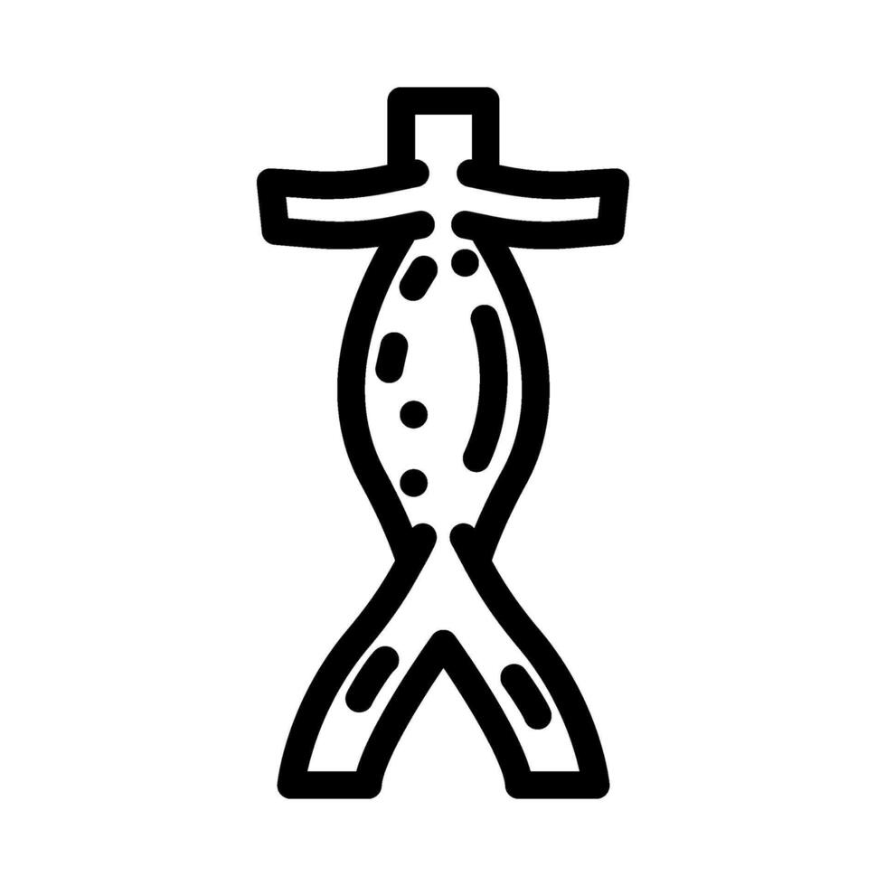 aortic aneurysm cardiology disease line icon illustration vector
