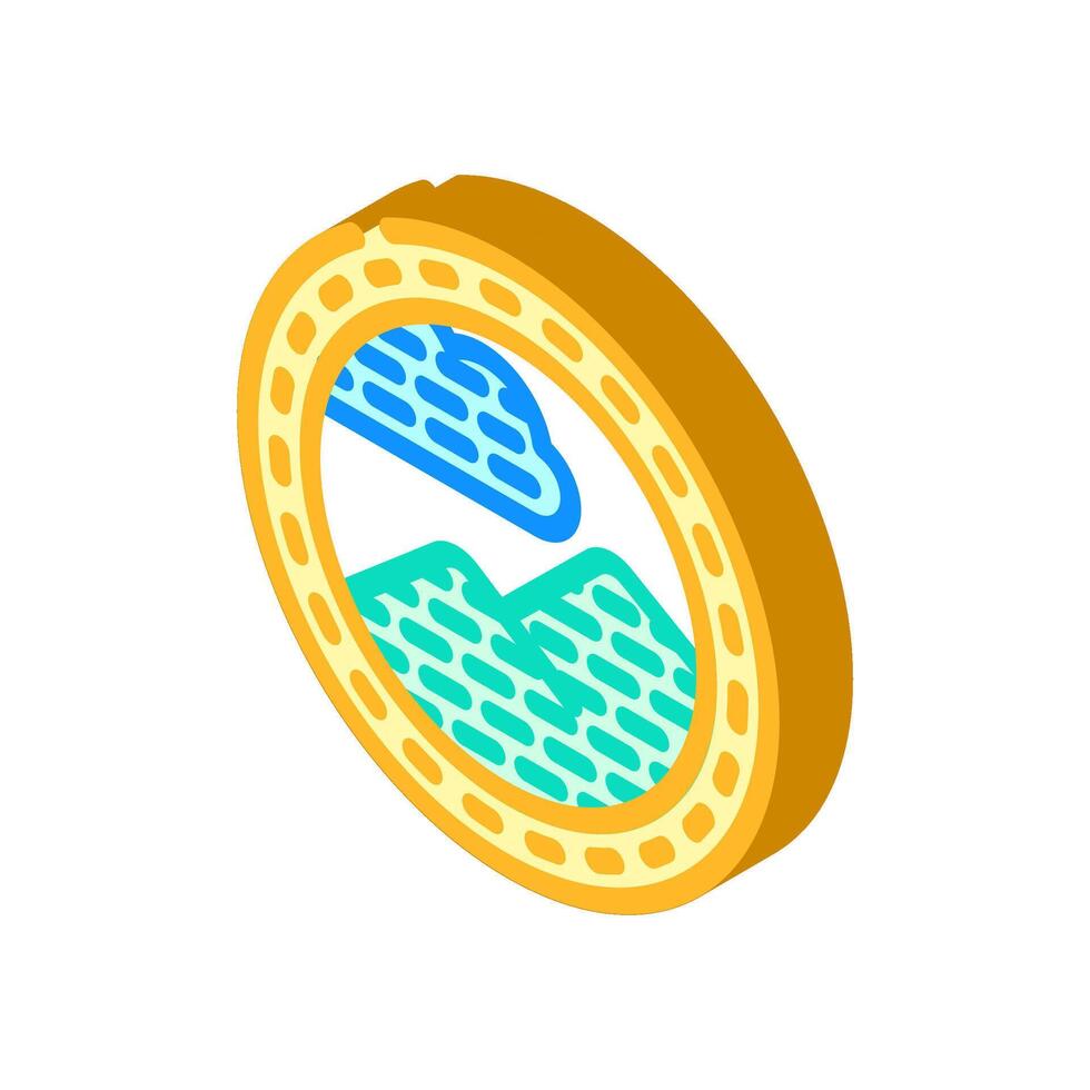 embroidered patch diy fashion handmade isometric icon illustration vector