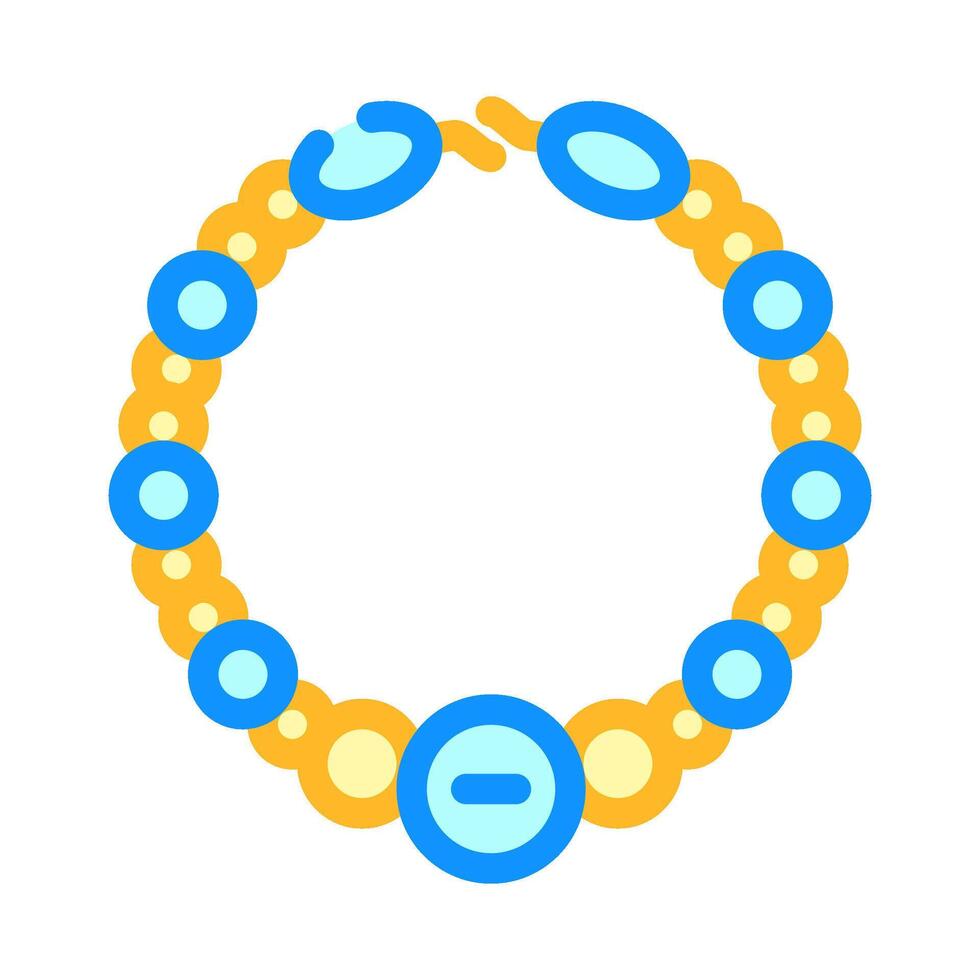 beaded bracelet diy fashion handmade color icon illustration vector