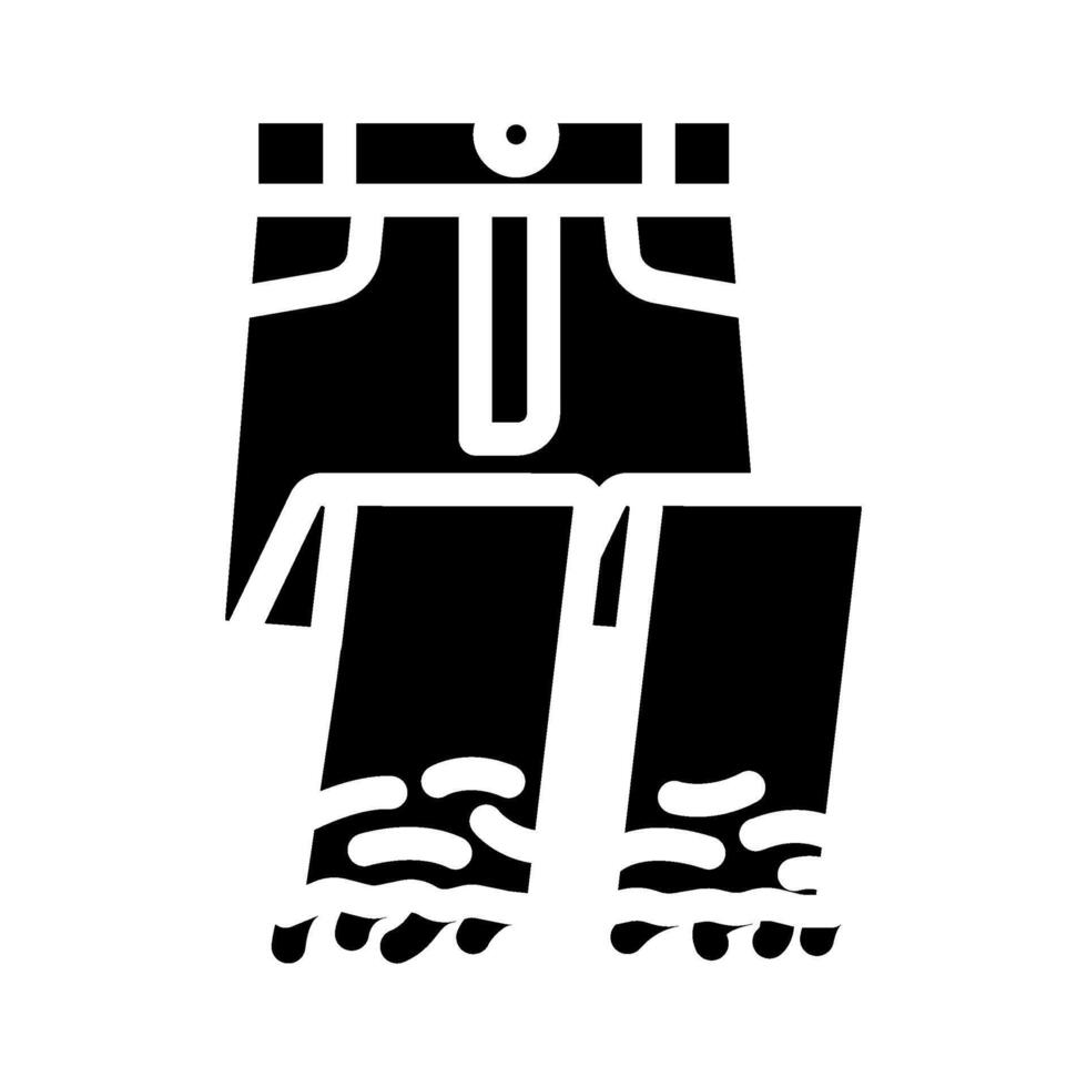 frayed hems jeans diy fashion handmade glyph icon illustration vector