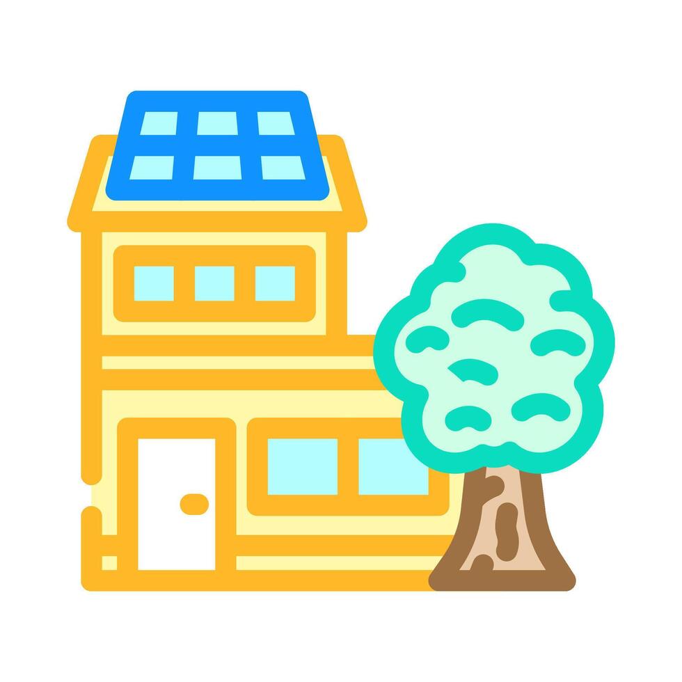 green home eco conscious color icon illustration vector