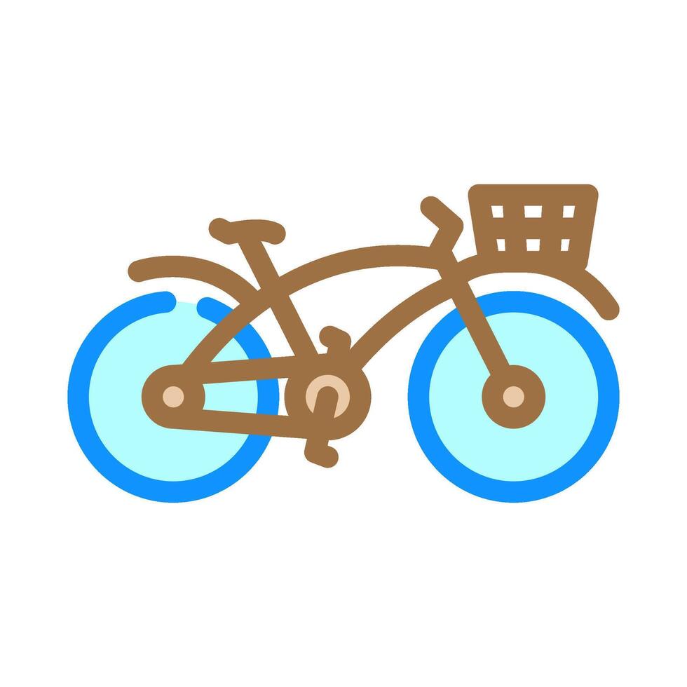 bicycle eco conscious color icon illustration vector