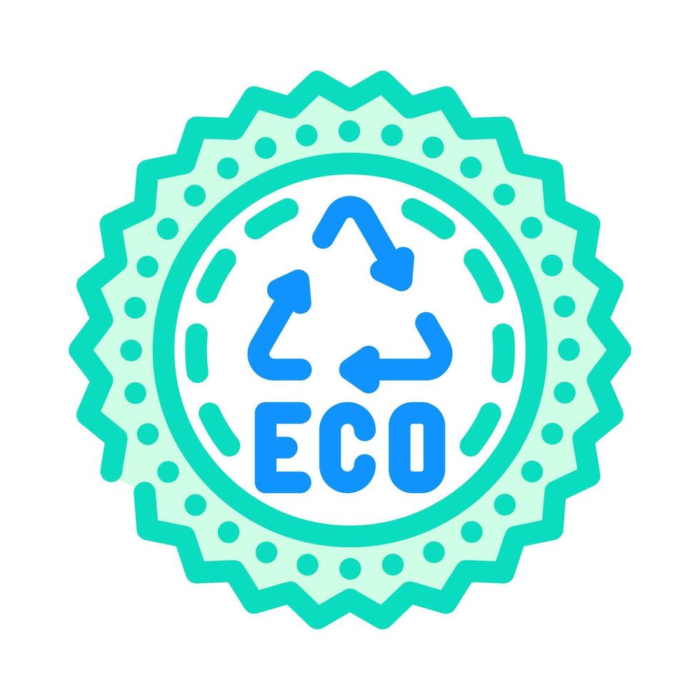 friendly label eco conscious color icon illustration vector