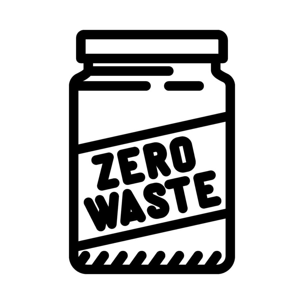 zero waste jar eco conscious line icon illustration vector