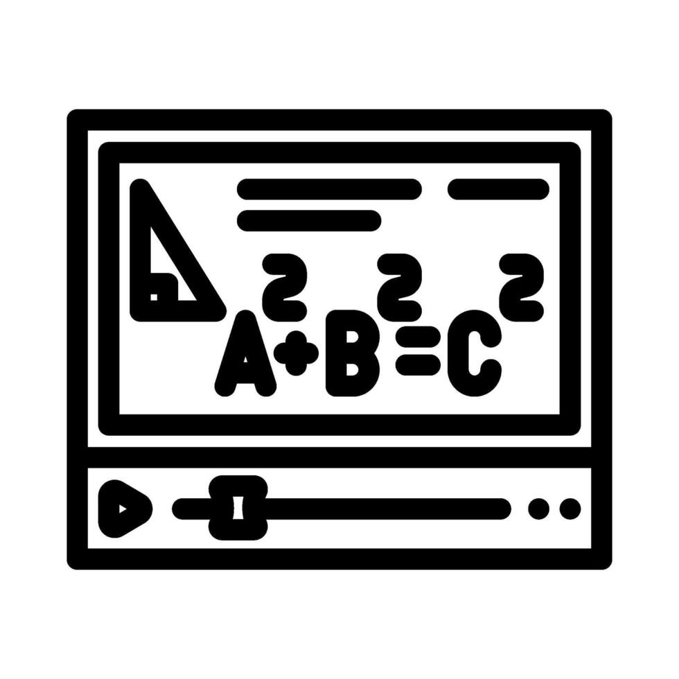 lecture education platform line icon illustration vector