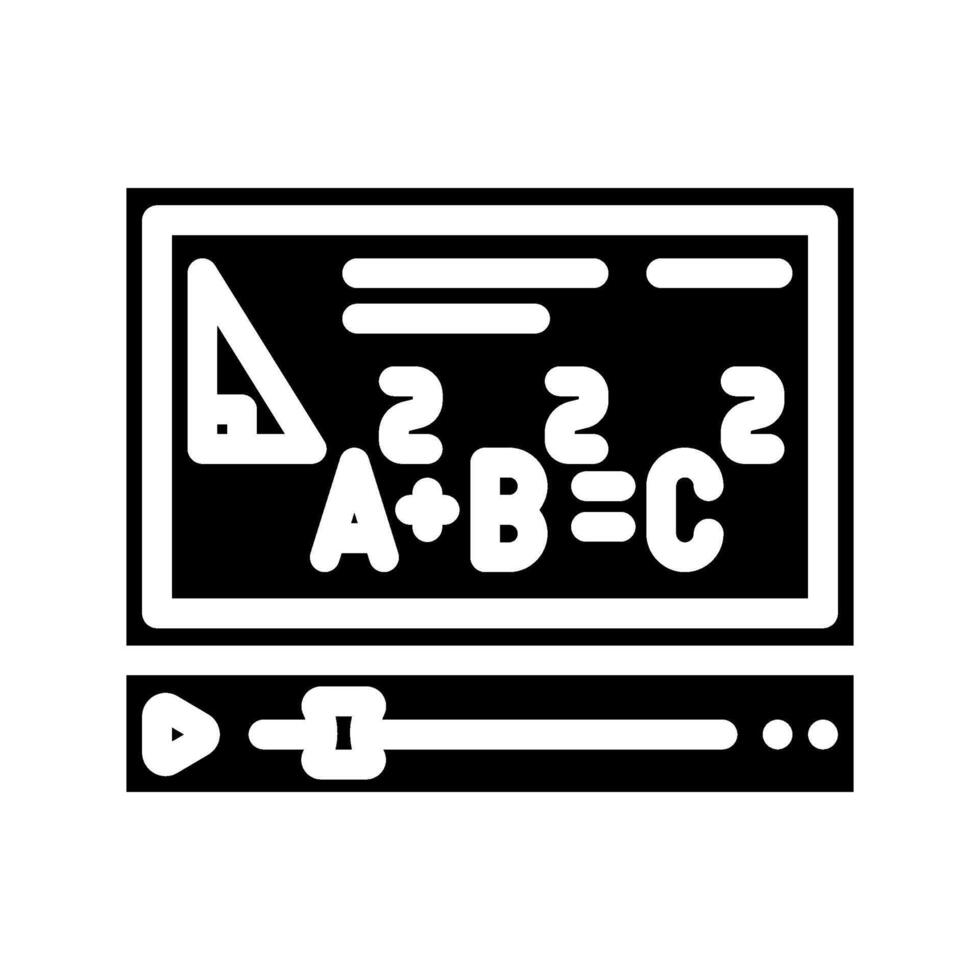 lecture education platform glyph icon illustration vector