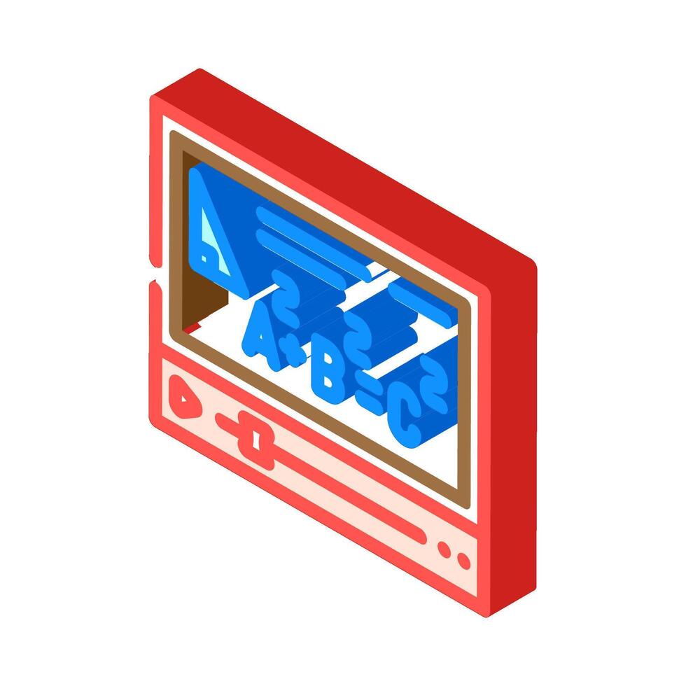 lecture education platform isometric icon illustration vector