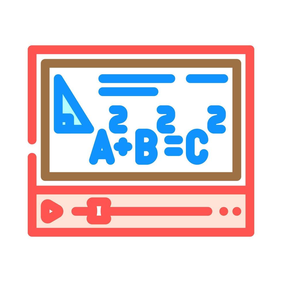 lecture education platform color icon illustration vector