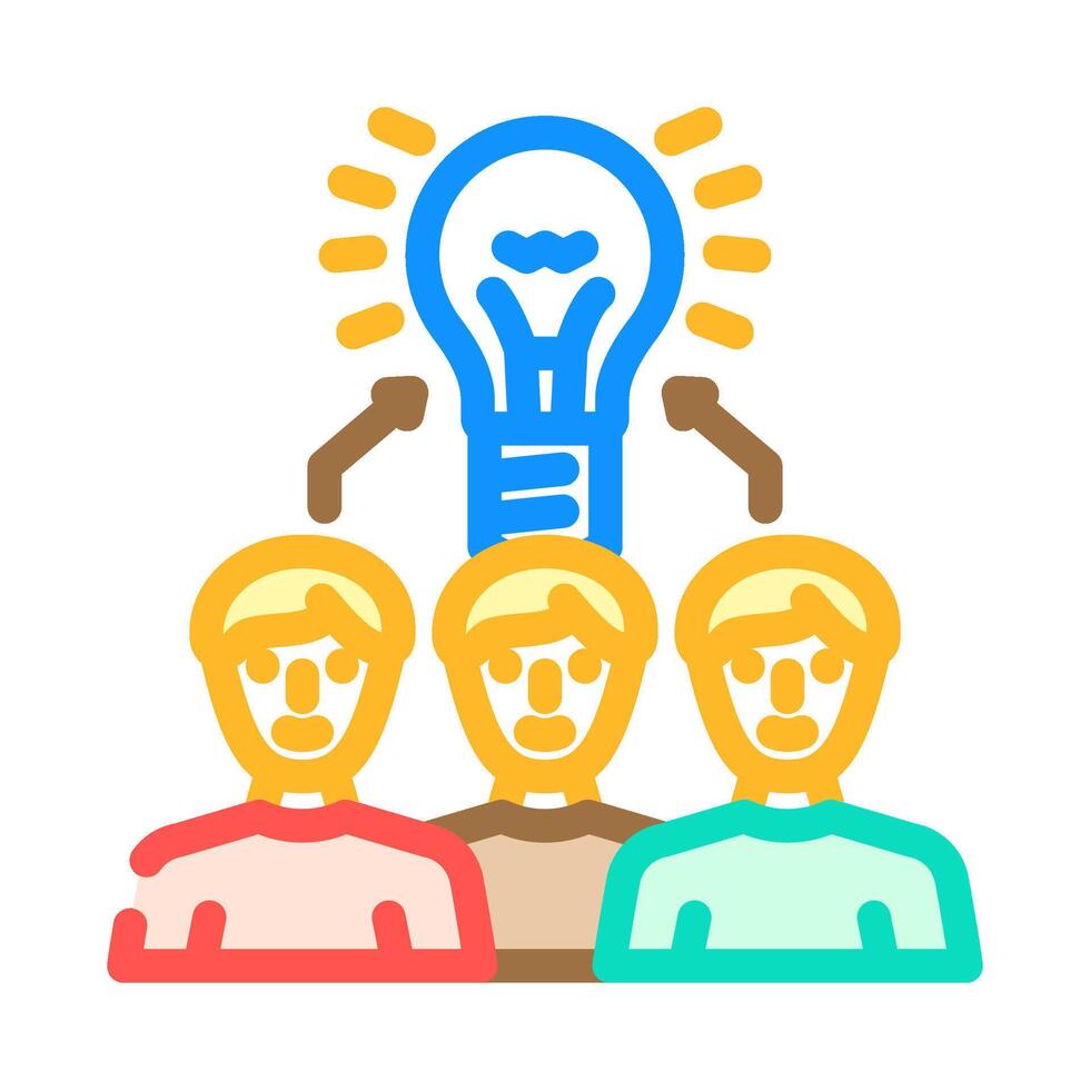 group project education platform color icon illustration vector