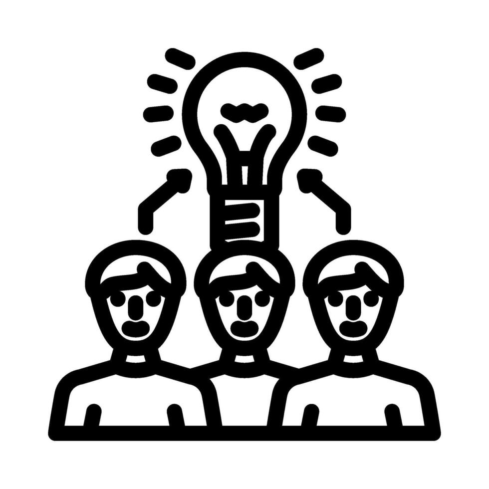 group project education platform line icon illustration vector