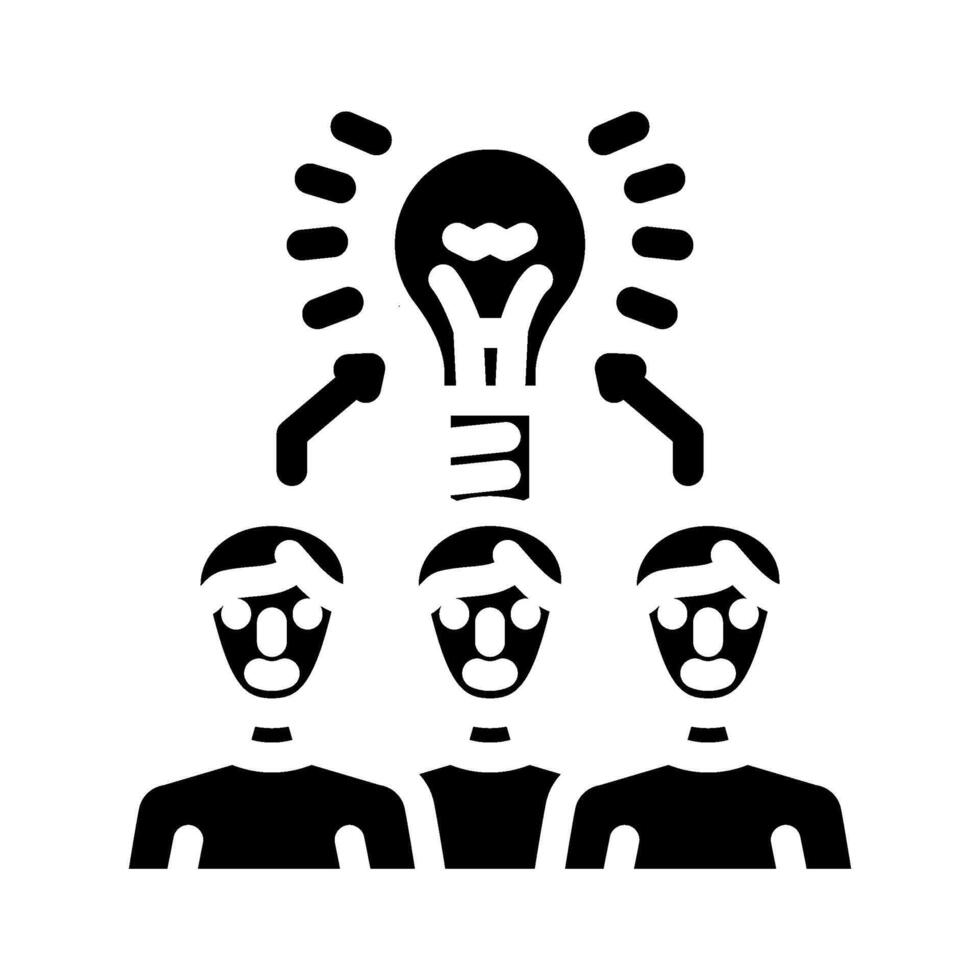 group project education platform glyph icon illustration vector