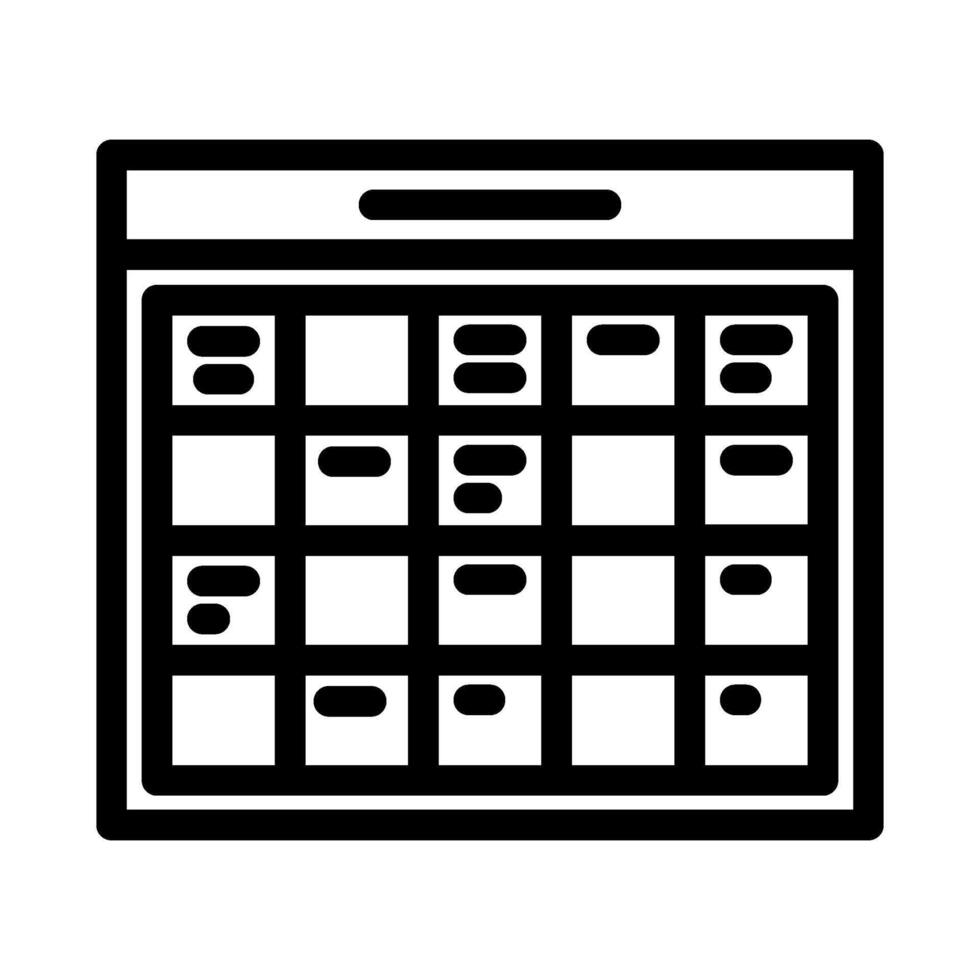 lesson schedule education platform line icon illustration vector
