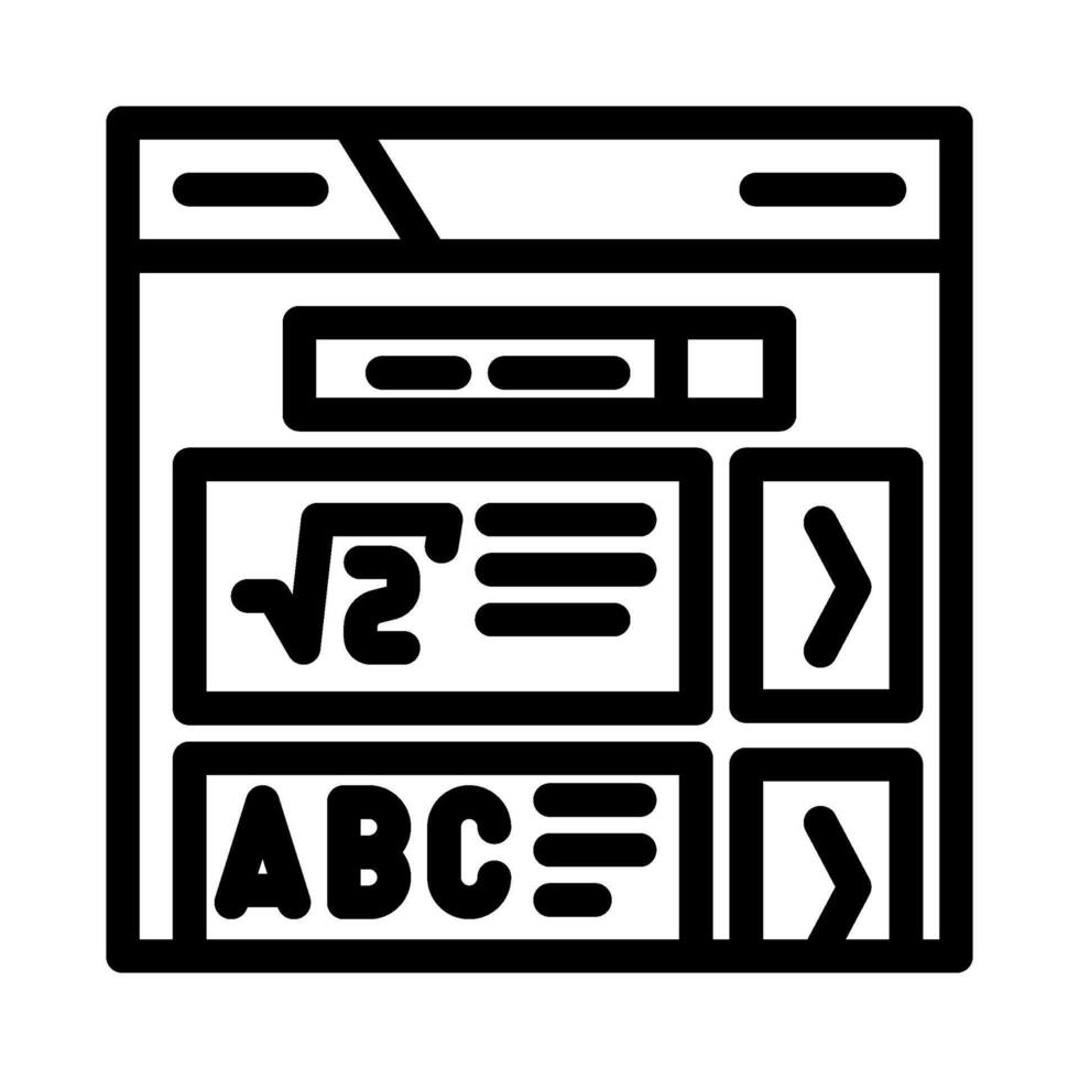 course search bar education platform line icon illustration vector
