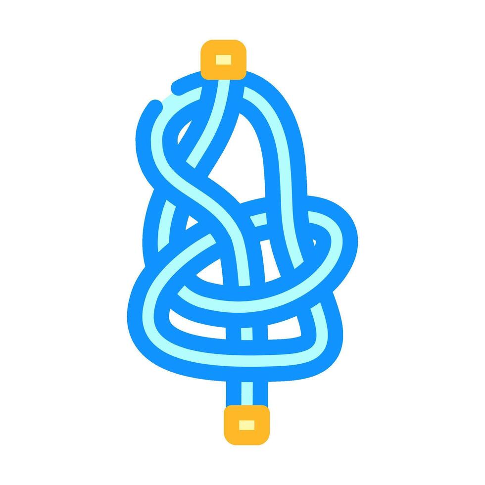 bowline nautical knot color icon illustration vector