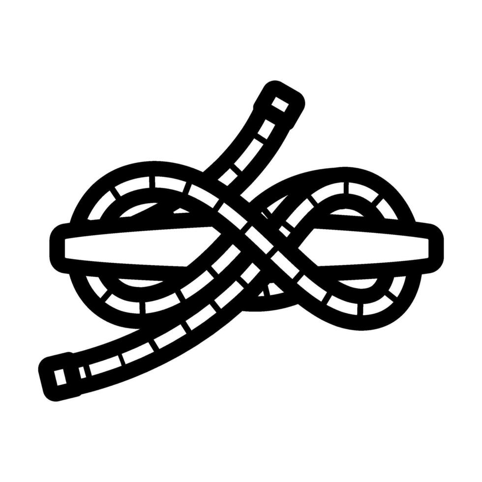 cleat hitch nautical knot line icon illustration vector