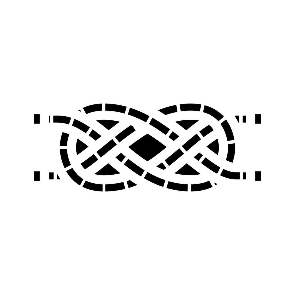 carrick bend nautical knot glyph icon illustration vector