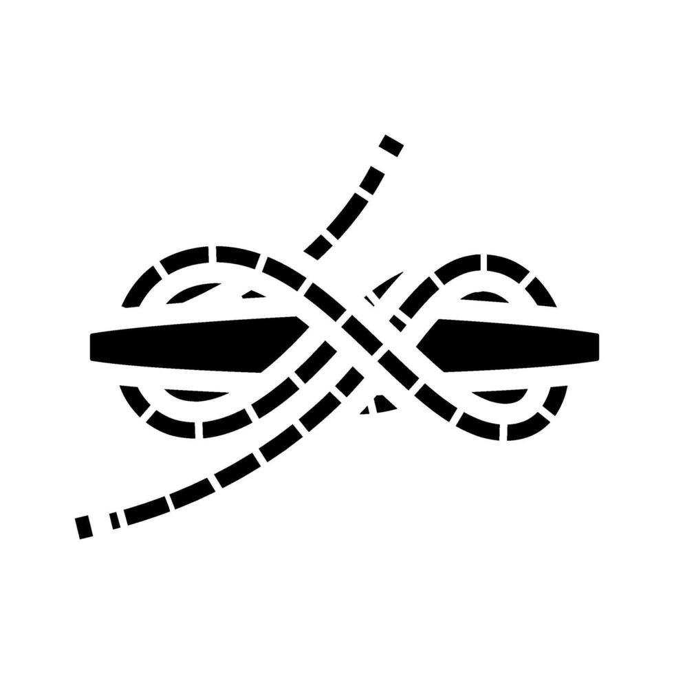 cleat hitch nautical knot glyph icon illustration vector