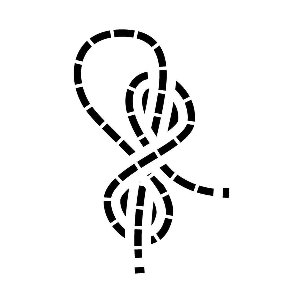 buntline hitch nautical knot glyph icon illustration vector