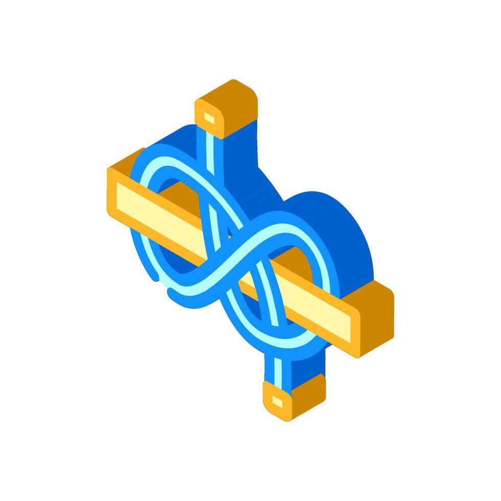 constrictor nautical knot isometric icon illustration vector