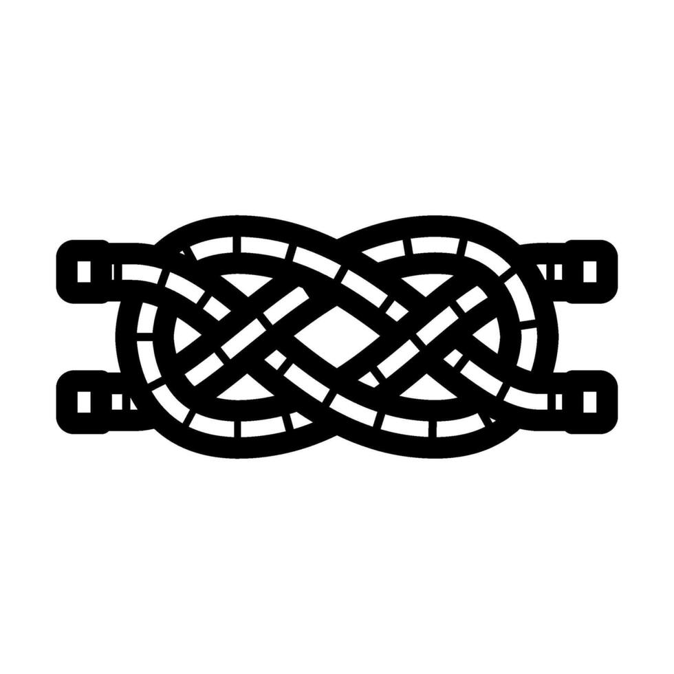 carrick bend nautical knot line icon illustration vector