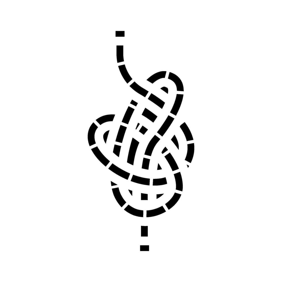 stopper knot nautical glyph icon illustration vector