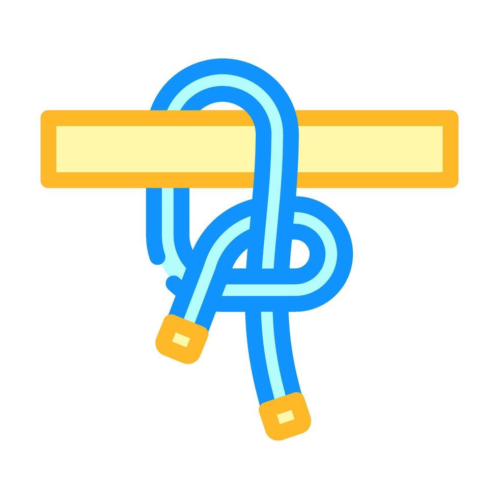 half hitch nautical knot color icon illustration vector