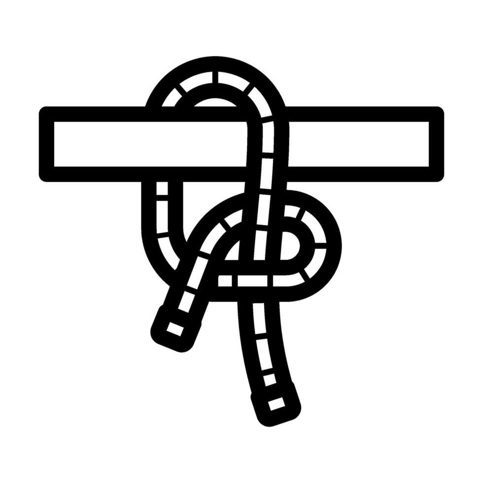 half hitch nautical knot line icon illustration vector