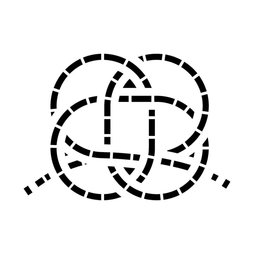 turks head nautical knot glyph icon illustration vector